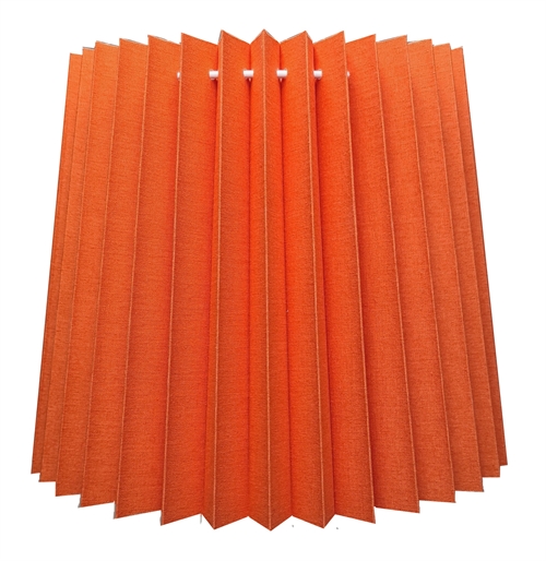 plissé cylinder 15x15x21 KP orange bomuld uden låg